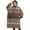 Brown Boho Geometric, variant on Oversized Wearable Blanket Hoodie,Orange Boho Abstract and Plant Pattern Sherpa Blanket Hoodie with Super Pockets,Super Warm Fuzzy Pullover for Women & Men