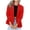 Red, variant on Womens Casual Blazer Jacket Pockets Long Sleeve Open Front Work Office Blazer Turn Down Collar Button Jacket Casual Coat Cardigan Blazer Red M