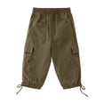 thumbnail image 5 of Only Moment Long Shorts for Women Flowy Palazzo Drawstring Elastic Waist Trousers with Pockets Summer Beach Vacation Clothes Coffee,XL, 5 of 9