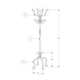thumbnail image 4 of Coat Rack Hall Tree 8 Hooks Entryway 74"H Bedroom Metal Black, 4 of 12