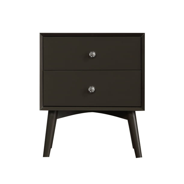 Emerald Home Home DÃ©cor II Charcoal Gray Nightstand with Telescoping