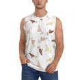 thumbnail image 2 of Lsque Leopard Print Print Men's Cotton Blend Sleeveless Muscle Shirts (S-3XL)- Moisture Wicking, Odor Protection, UPF 30+,Small, 2 of 8