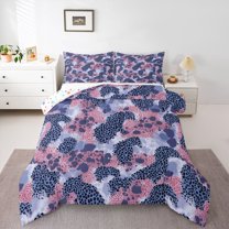 Castle Fairy Cheetah Print Twin Comforter Sets Female Men,Leopard Print Bedding Set