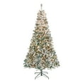 thumbnail image 4 of National Tree Company 7.5 ft Pre-Lit Flocked Acacia Full Artificial Christmas Tree, 450 Clear Lights, 1,009 Tips, Includes Stand, Green, 4 of 9