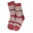 thumbnail image 2 of Womens Slipper Socks - Thick Vintage Sweater Patterned Cabin Crew Socks, 2 of 4
