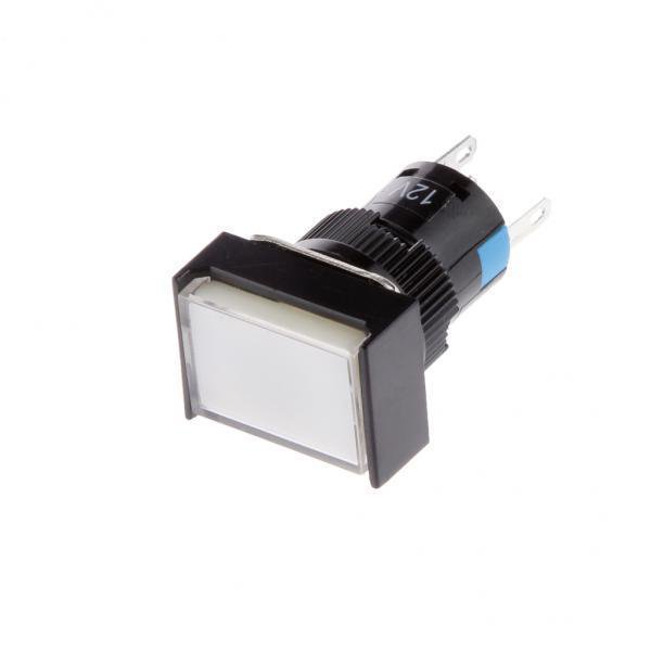 Paquete de 8-30 Interruptores Cuadrados de Restablecimiento Automático Momentáneo con Botón Pulsador DC 12V LED 30 piezas SM SunniMix interruptor de botón