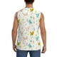 thumbnail image 4 of Fotbe Chicken Men's Camiseta sin Mangas Estampada para Hombres, Playera Casual para Gimnasio, Entrenamiento, Playa-Small, 4 of 7