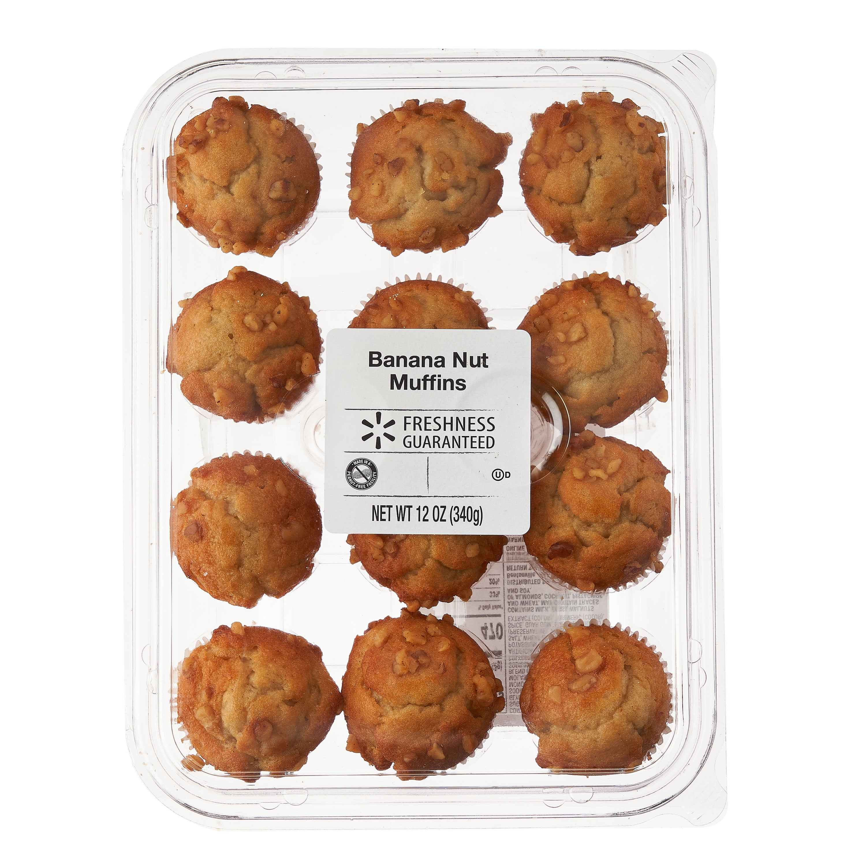 Freshness Guaranteed Mini Banana Nut Muffins, 12 oz, 12 Count