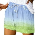 thumbnail image 2 of Wensltd Women Short Pants Print Summer Beach Casual Short with Pockets, 2 of 5