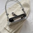 thumbnail image 1 of Bolso De Hombro Bolso de hombro para mujer Bolsos Moda Brillante PU Sólido Bolsos para axilas (Plata), 1 of 8