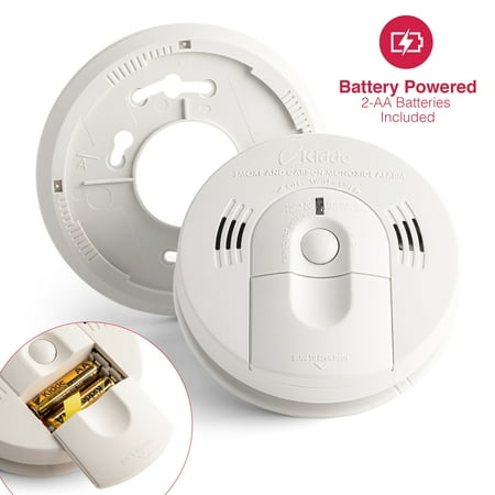Kidde Battery Operated Smoke & Carbon Monoxide Detector with LED Light & Voice Alert