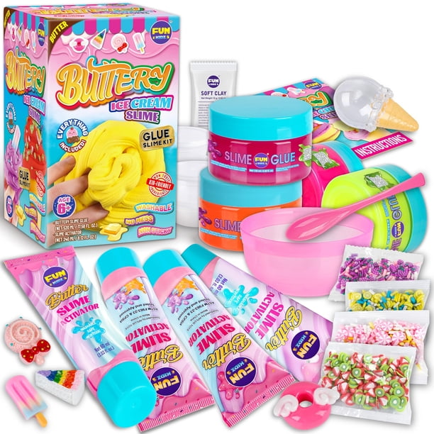 Kit de Slime FUN KIDZ Butter Glue con 19 Piezas para Niños