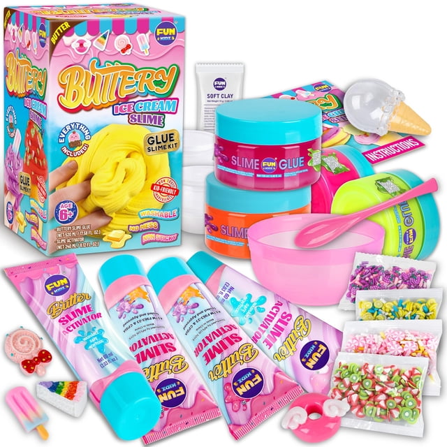 Kit de Slime FUN KIDZ Butter Glue con 19 Piezas para Niños