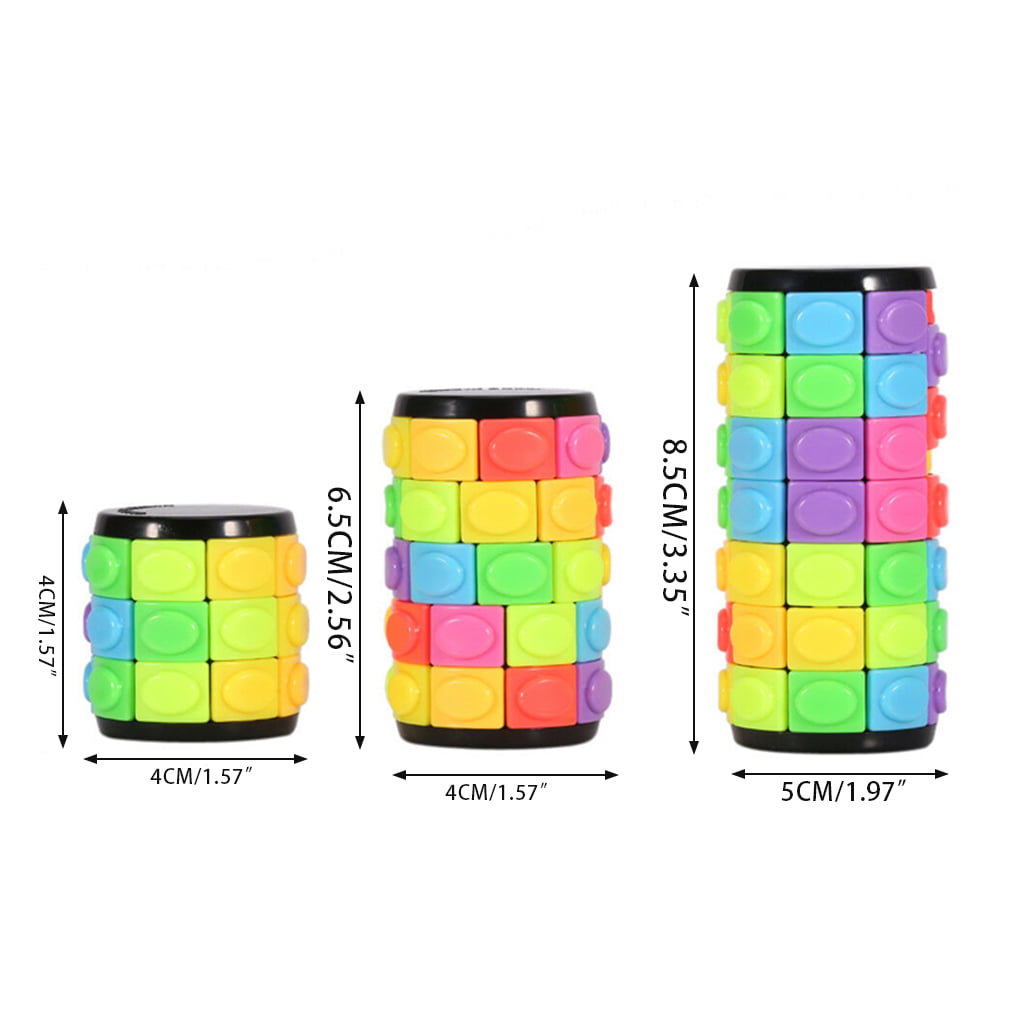 Irregular Rotate Puzzle Plastic Cylinder Infinite Cube Montessori Toy for Adults 