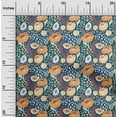 thumbnail image 2 of oneOone Tissu en Coton Flex Bleu Sarcelle Matériel de Robe à Fleurs Tissu Imprimé Tissu au Mètre 40 Pouces de Large-9q, 2 of 4