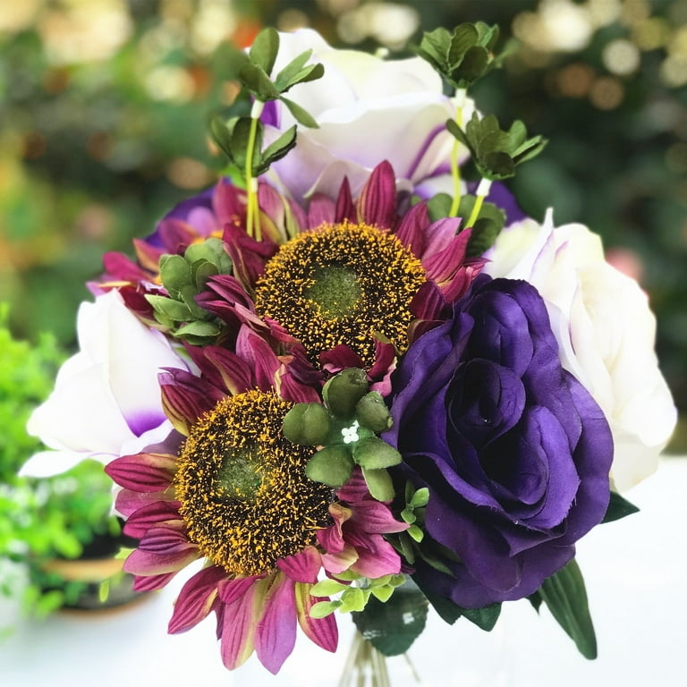Purple online silk flowers