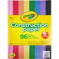 thumbnail image 1 of Construction Paper 9" x 12" Pad, 8 Classic Colors (96 Sheets), Great For Classro, 1 of 5