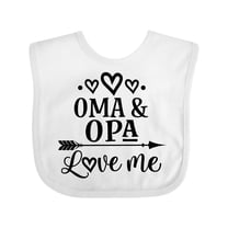 Inktastic My Oma Opa Love Me Grandkids Boys or Girls Baby Bib