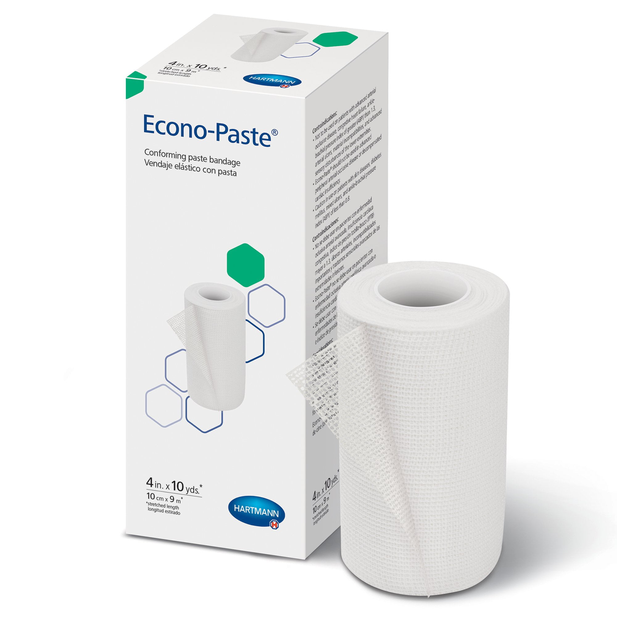 Hartmann Econo-Paste Gauze Dressing Unna Boot with Zinc Oxide (12 Count) - 4 Inch x 10 Yard
