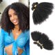 thumbnail image 1 of DAIMER Paquetes de cabello humano brasileño rizado de longitud corta cosido en extensión de cabello virgen sin procesar Yaki recto trama de cabello humano color natural 14 pulgadas, 1 of 5