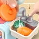 thumbnail image 4 of Cocina de juguete para niños con fregadero | Cocina de juguete realista con mesa de comedor y espacio de almacenamiento | Incluye comida y utensilios de juguete | Juguete de rol para niños a partir, 4 of 5