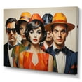 thumbnail image 2 of Designart "Retro Portraits Mid Century Orange Nostalgia I" Fashion Wall Art Living Room, 2 of 5
