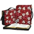 thumbnail image 4 of ZUXONGSY Valentine's Day Sequin Heart Print Pu Leather Bible Case for Men Women Multifunctional Bible Holder with Bookmark Belt Large Bible Accessories for Religious, -L, 4 of 7