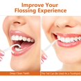 thumbnail image 6 of Dental Floss Picks Dispenser - More Portable - 60 Pcs Tooth Dental Floss Picks, Floss Sticks Floss Pick Holder Included 10 Pcs Dental Flossers for Adults (Orange + 50 Pcs Extra Dental Floss), 6 of 7
