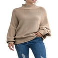 thumbnail image 4 of Automne Hiver Femmes Col Roulé Pull à Manches Longues en Vrac Gros Pull en Tricot, 4 of 7