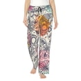 thumbnail image 2 of Goofa Skull and Flowers Printed Soft Pajama Pants for Women, Wide Leg Comfy Casual Lounge Yoga Pants-XX-Large, 2 of 9