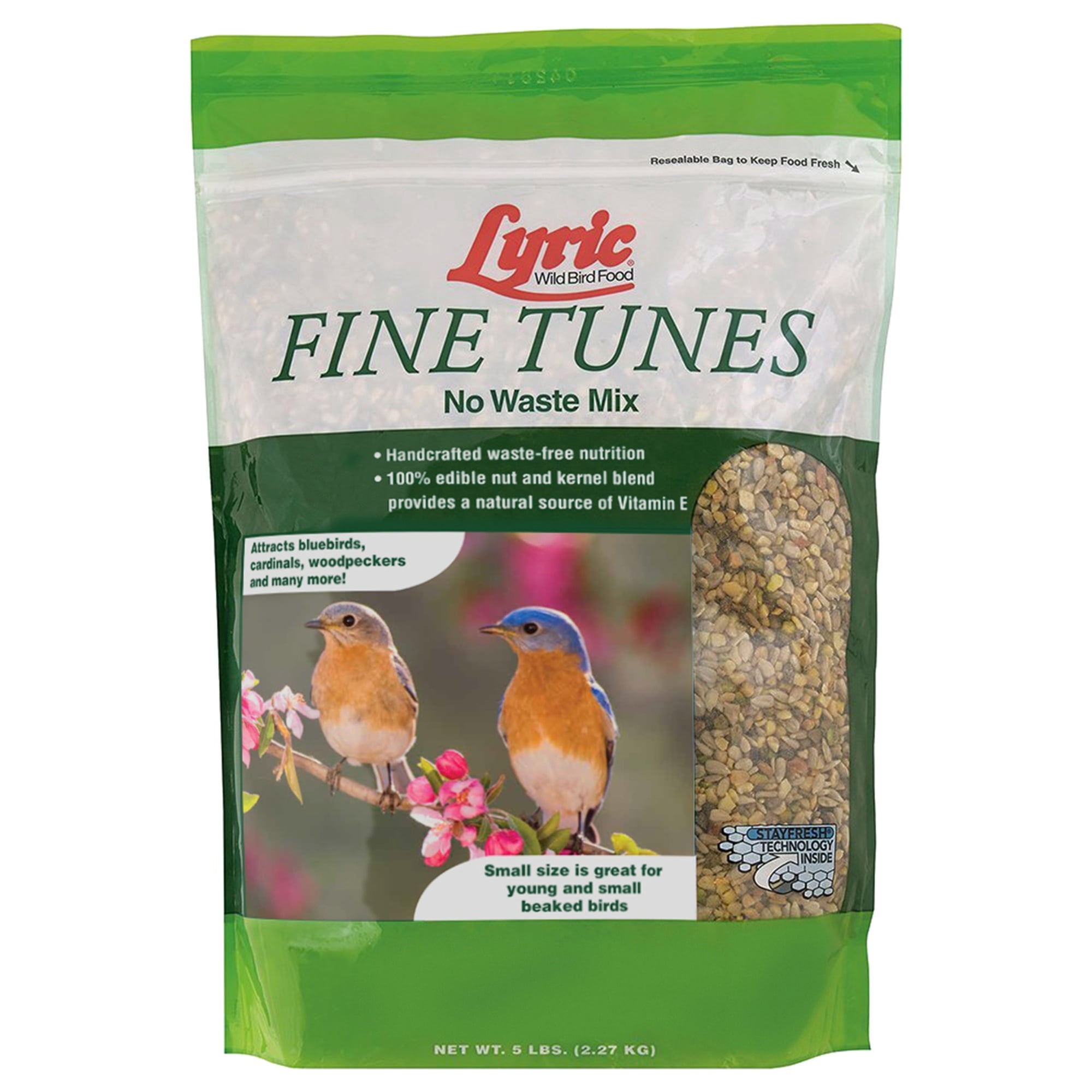 Lyric Fine Tunes Wild Bird Seed - No Waste Bird Food Mix - 5 lb. Bag