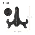 thumbnail image 2 of Uxcell 4" Easel Plate Holder, Plastic Folding Display Stand Black for Decorative Picture Frame 4 Pack, 2 of 6