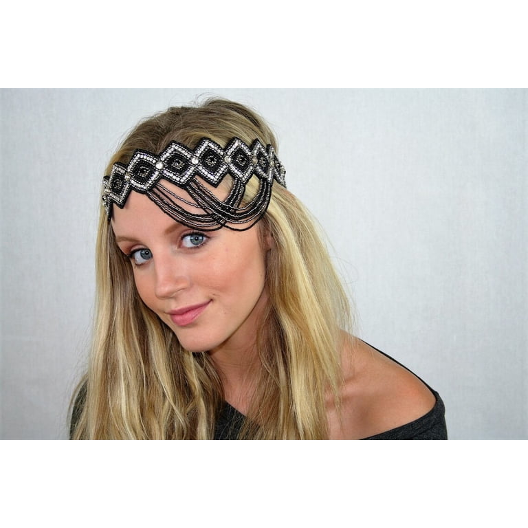 Glitzy diamond headband Amazon.com : Wedding Diamond Headband for Brides Handmade  main image 2