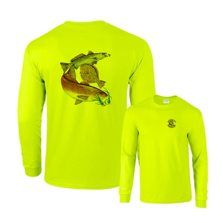 Inshore Slam with Flounder Flatfish Fishing Long Sleeve T-Shirt