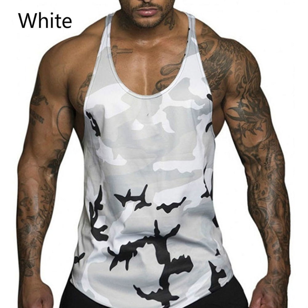 Bodybuilding Tank Quick Dry Gym Training Stringer Vest Tee Shirt - Walmart.com