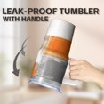 thumbnail image 5 of 20oz Insulated Textured Tumbler with Geometric Handle, Stainless Steel Double Wall Coffee Travel Mug, Leak Proof Design, 5 of 5