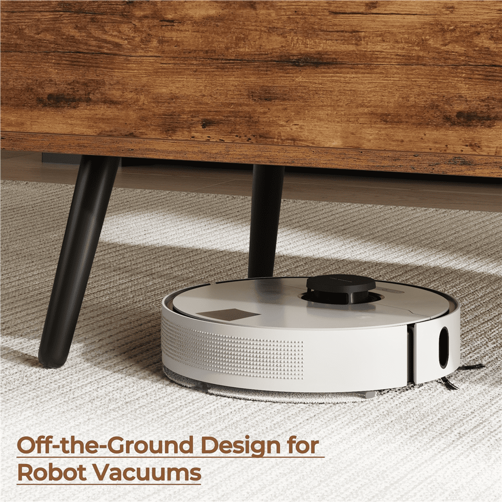 Alden Design Lift Top Coffee Table with Hidden Compartment & 2 Open Storage, Rustic Brown