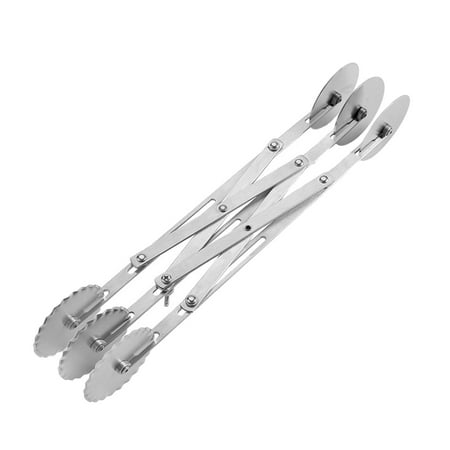 

Wtgtog Pizza Wheel Knife Stainless Steel Retractable Double-Ended Bread Cutter Three-Five-Seven Wheel Churro Knife Pizza Cutter Baking Tool A