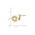 thumbnail image 3 of Gem & Harmony 14K Yellow and White Gold Intertwined Circles Post Earrings for Women, 3 of 4
