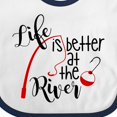 thumbnail image 4 of Inktastic Life is Better at the River Fishing Pole with Bobber Boys or Girls Baby Bib, 4 of 4
