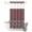 Dark Red, variant on No Hook Shower Curtain, Boho Blue Flower Shower Curtains for Bathroom with See Through Top Window, Abstract Bohemia Pesley Floral Waterproof & Washable Bath Curtain Stall 48"x72"