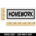thumbnail image 2 of Homework School Teacher with Border Self-Inking Rubber Stamp Ink Stamper for Business Office - Brown Ink - Small 1-1/2 Inch, 2 of 7