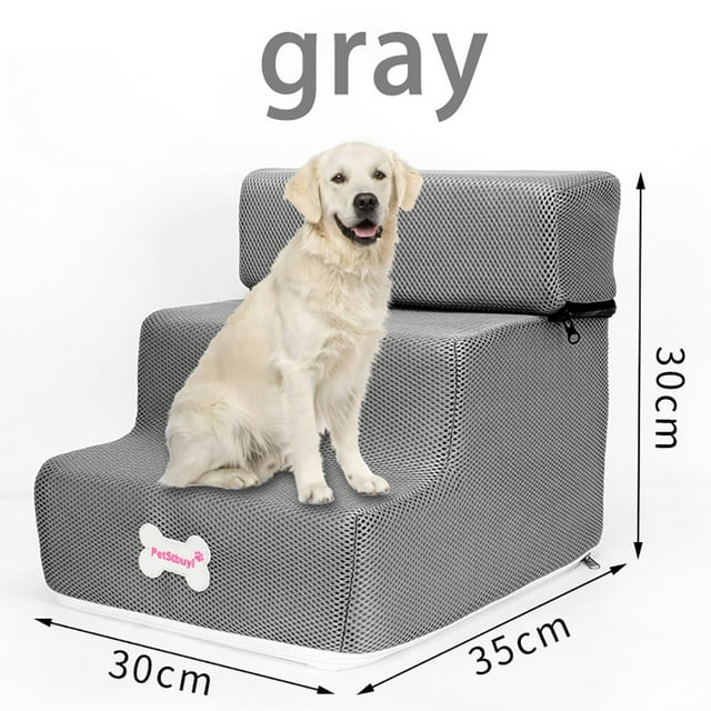 New Breathable Mesh Foldable Pet Stairs Detachable Pet Bed Cat Dog Ramp 3 Steps