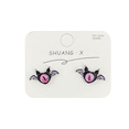 thumbnail image 4 of Uñas con forma de oreja de monstruo demonio, lindas, accesorios de Yiwu, puesto de joyería, uñas con forma de hueso de oreja, divertidos pendientes de aguja de plata con dibujos animados, 4 of 6