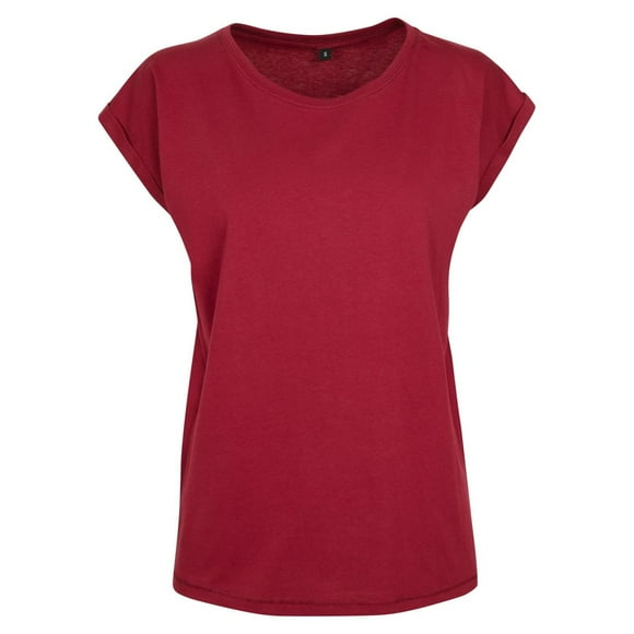 Build Your Brand Womens Cotton Extended Shoulder T-Shirt