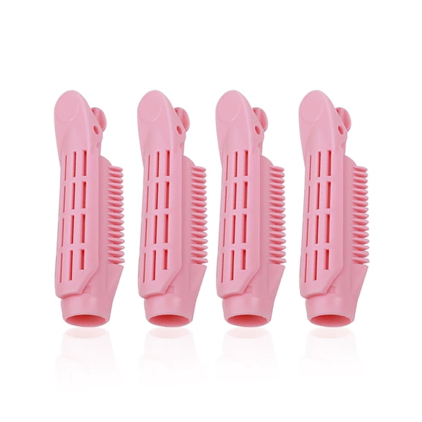Minnieouse Paquete de 4 clips de raíz de pelo largo y corto para volumen Natural, rizador de plástico, pinza de rodillo, accesorios de abrazadera de Cuidado del cabello Rosado Minnieouse CE000597-04