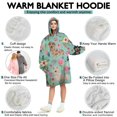 thumbnail image 5 of Dachshund and Flower Wearable Oversized Blanket,Wearable Blanket Hoodie for Adults,Cozy Hooded Blankets with Super Pockets,Super Warm Fuzzy Pullover for Women & Men, 5 of 6