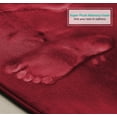 thumbnail image 4 of Clara Clark 2 Piece Premium Memory Foam Bathroom Mat Set 2 20x32 inch Bath Rugs, Red, 4 of 6