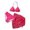 F36 Pink, variant on Likimi Teen Kids Girls Three Piece Swimsuits Halter Solid Color V Neck Sleeveless Bikini With Skirts Fashionable Swimwear For Beach Pool Coffee Size 10-11 Years