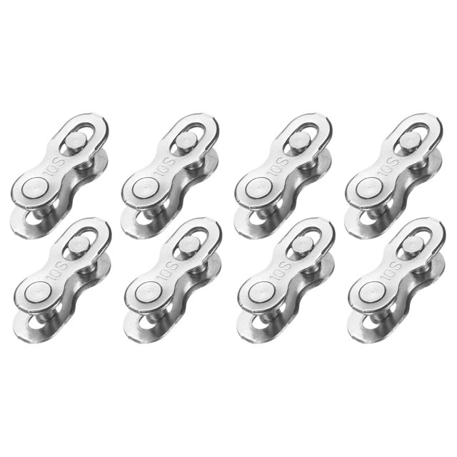 Uxcell 8 Pcs Maillons de Vélo Manquants 10 Vitesses Maillons de Chaîne en Acier Réutilisables Argent
